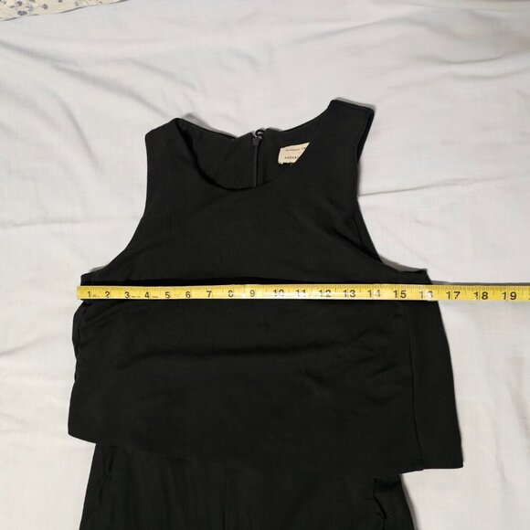 Anthropologie The Essential Freya Scalloped Layered Jumpsuit, Women Size 4 Black - Picture 13 of 15